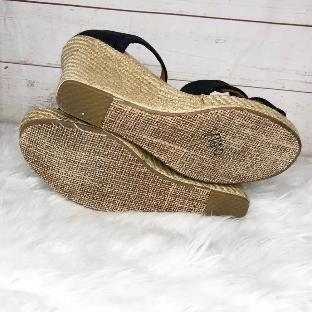 Toms Sienna espadrille wedge heel sandal sz9.5
